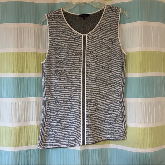 Lafayatte 148 New York Knit Assymetric Sleeveless Top Sz Medium - Picture 8 of 9